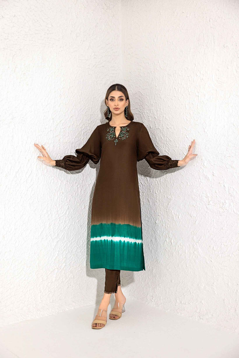Noura-Brown - Anam Akhlaq - Suit  anamakhlaq
