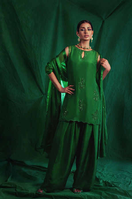 Emerald Opulence Rawsilk