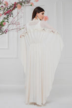Load image into Gallery viewer, Off white Cape with hand work culottes