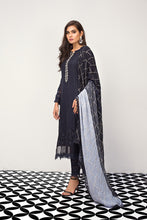 Load image into Gallery viewer, Midnight blue with shaded dupatta